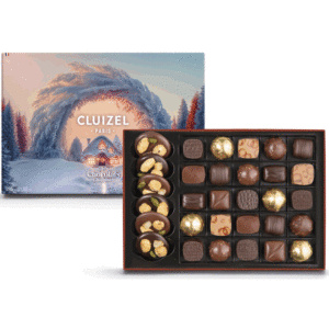 Cluizel Pralinenpackung Coffret Noir & Lait 'Wintermärchen" 335g