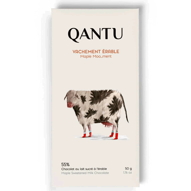 Qantu Milchschokolade Maple Mooments 55% mit Ahornzucker