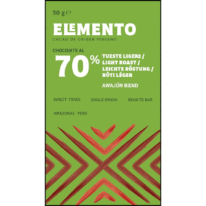 Elemento Dunkle Schokolade 70% Leichte Röstung