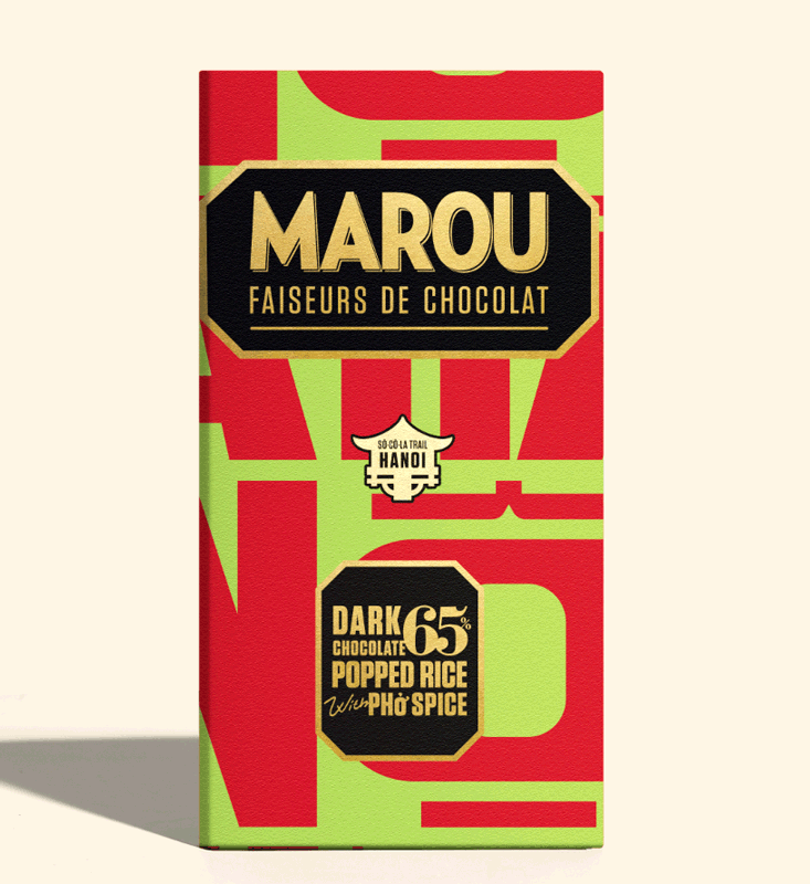 Marou Hanoi Dark Chocolate 65% Popped Rice with Phở Spices